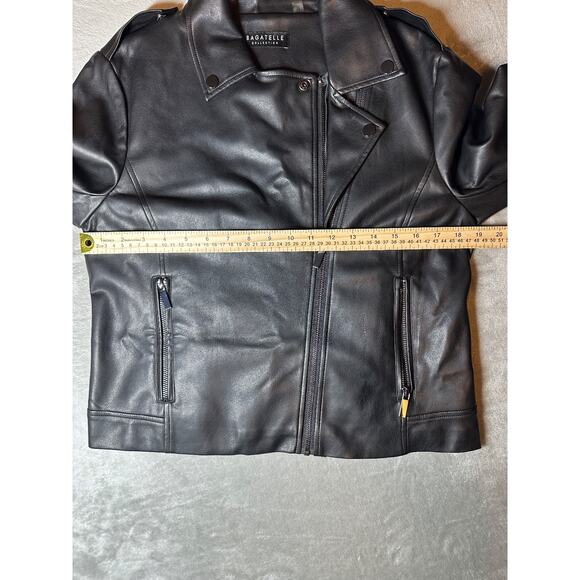 Bagatelle Black Faux Leather Jacket Moto Biker Soft Women’s Size Medium - Picture 5 of 8